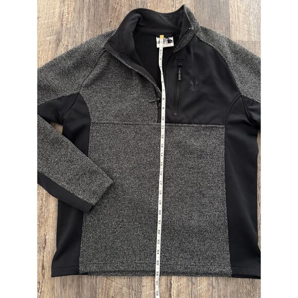 Spyder Men's Pullover with Black and Gray Panels - Picture 4 of 8
